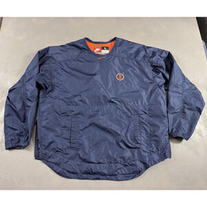 Illinois Fighting Illini Jacket Mens Large Navy NCAA Nike Pullover Windbreaker